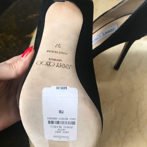 Jimmy Choo black pumps Sz.37 retail price $895 - Picture 2 of 4